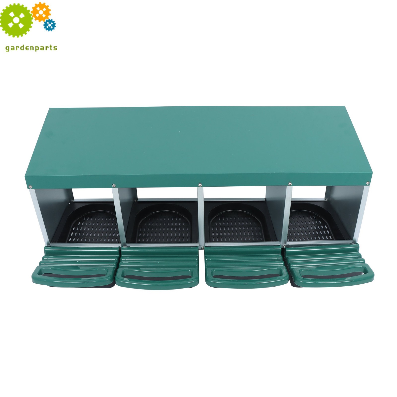 High Quality Metal Chicken Nesting Boxes Chicken Egg Laying Box 4 Hole W/ Perch