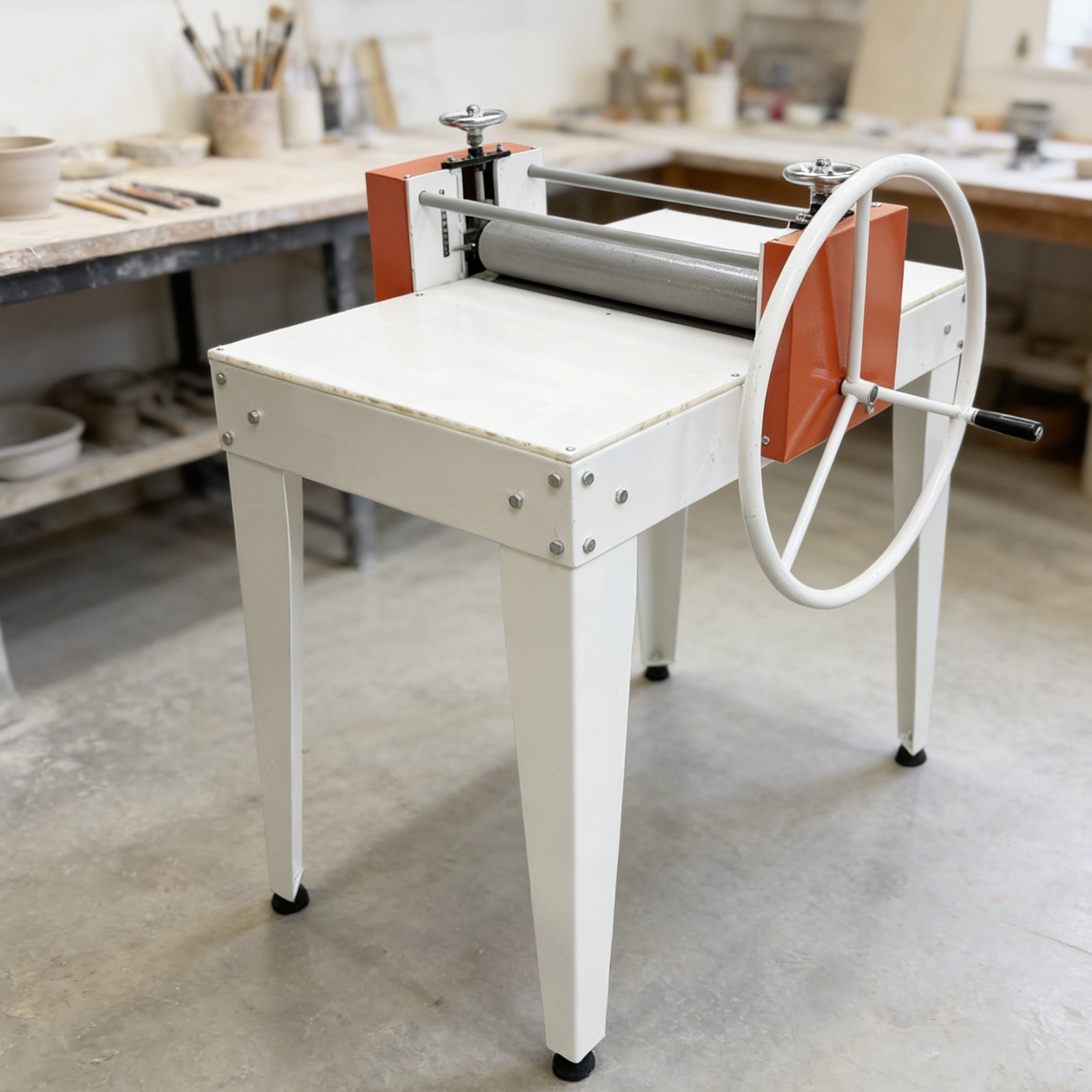 Ddouble Roller Ceramic Clay Slab Roller Clay Sheet Press with Scale Ruler