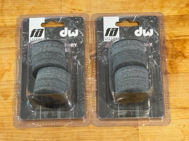 NEW 2 x DW Drums DWSM488 Pair of Top and Bottom Felts with Washer