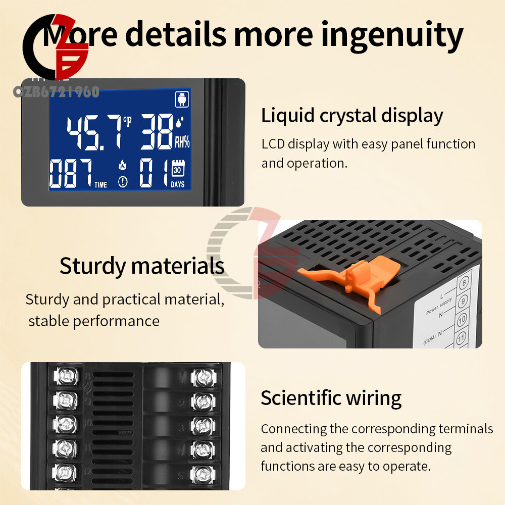 HT-12 LCD Temperature Humidity Controller Smart Incubator Temperature Controller