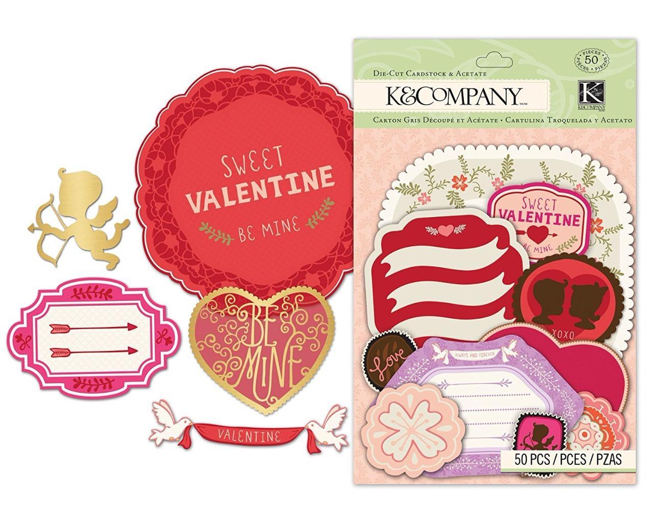 K&Company Die-Cut Cardstock and Acetate Embellishments, Cupid