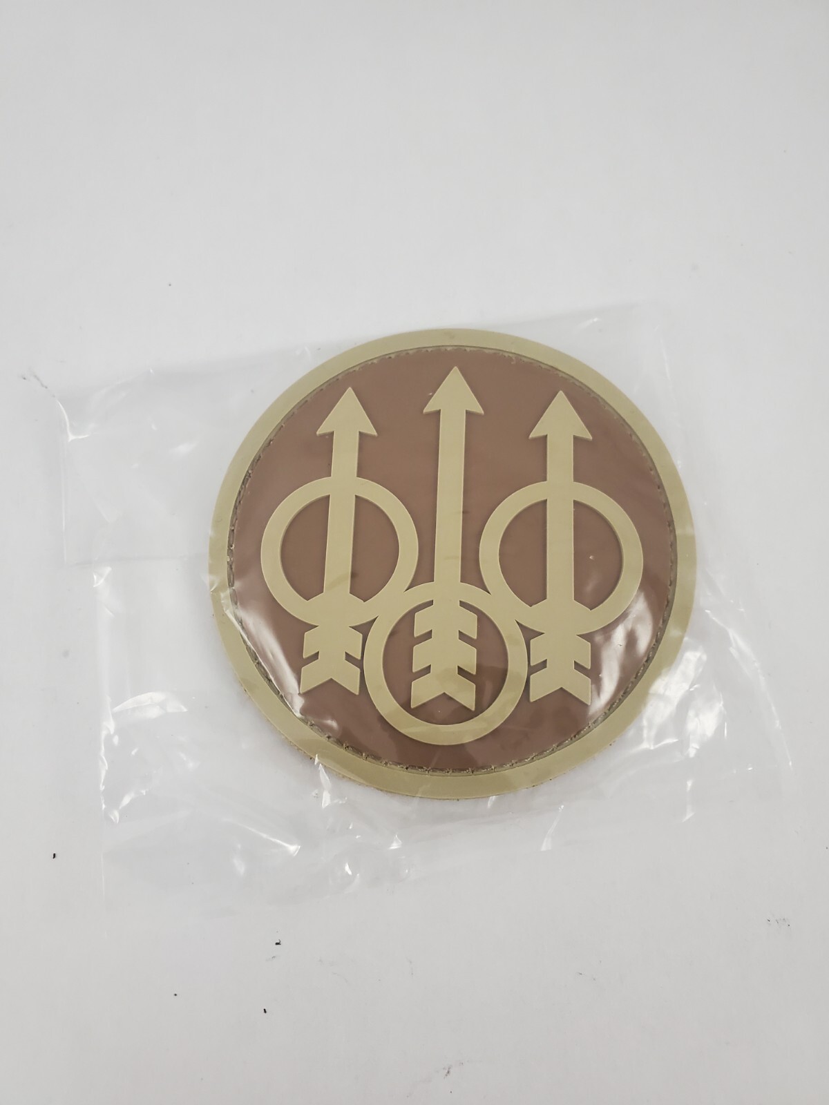 Beretta Firearms Logo Morale Patch Hook/Loop Backing Brown FDE Trident M9 92X 92
