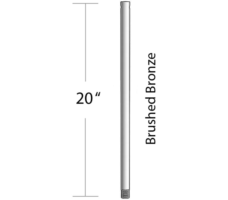 Matthews AT-20DR-BB Atlas 20" Downrod, Brushed Bronze