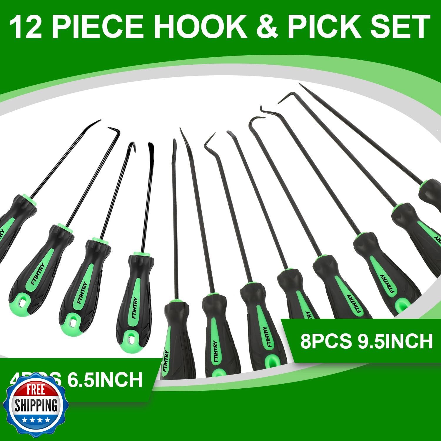 FTIHTRY 12-Piece Pick and Hook Tools Set, Pick Tool Set Car Auto