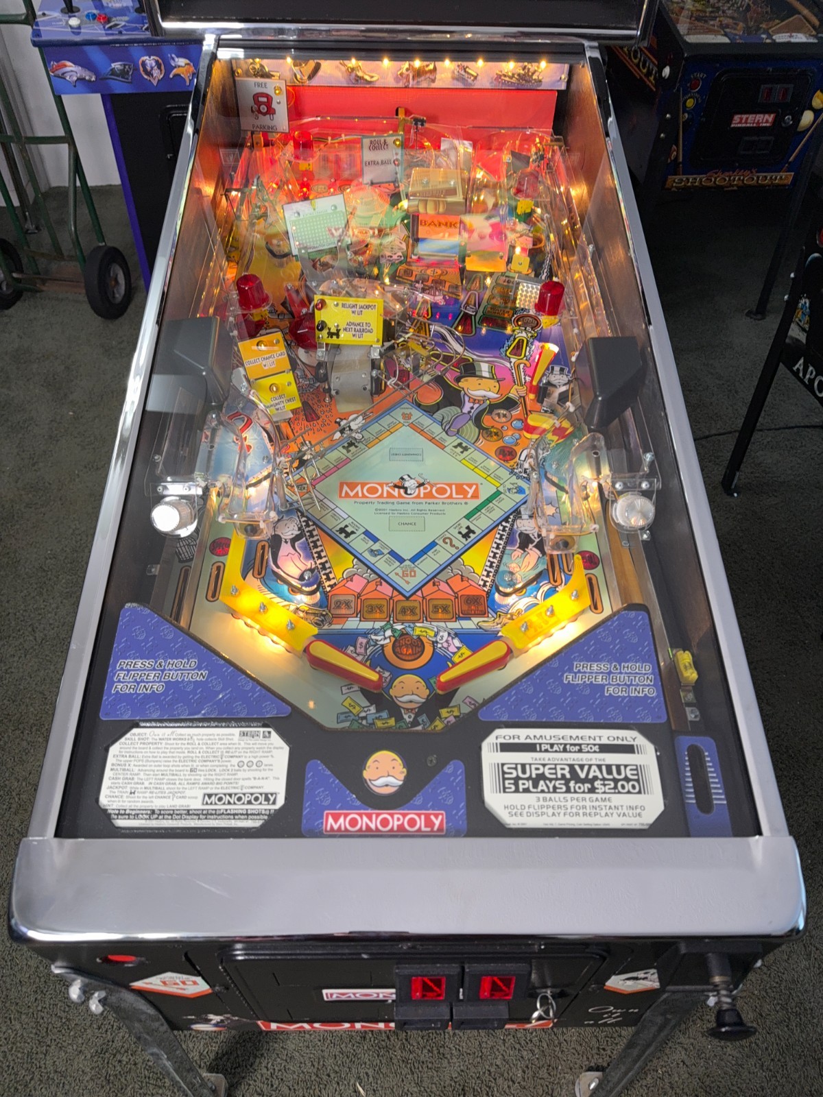 Platinum Edition Monopoly Pinball Machine
