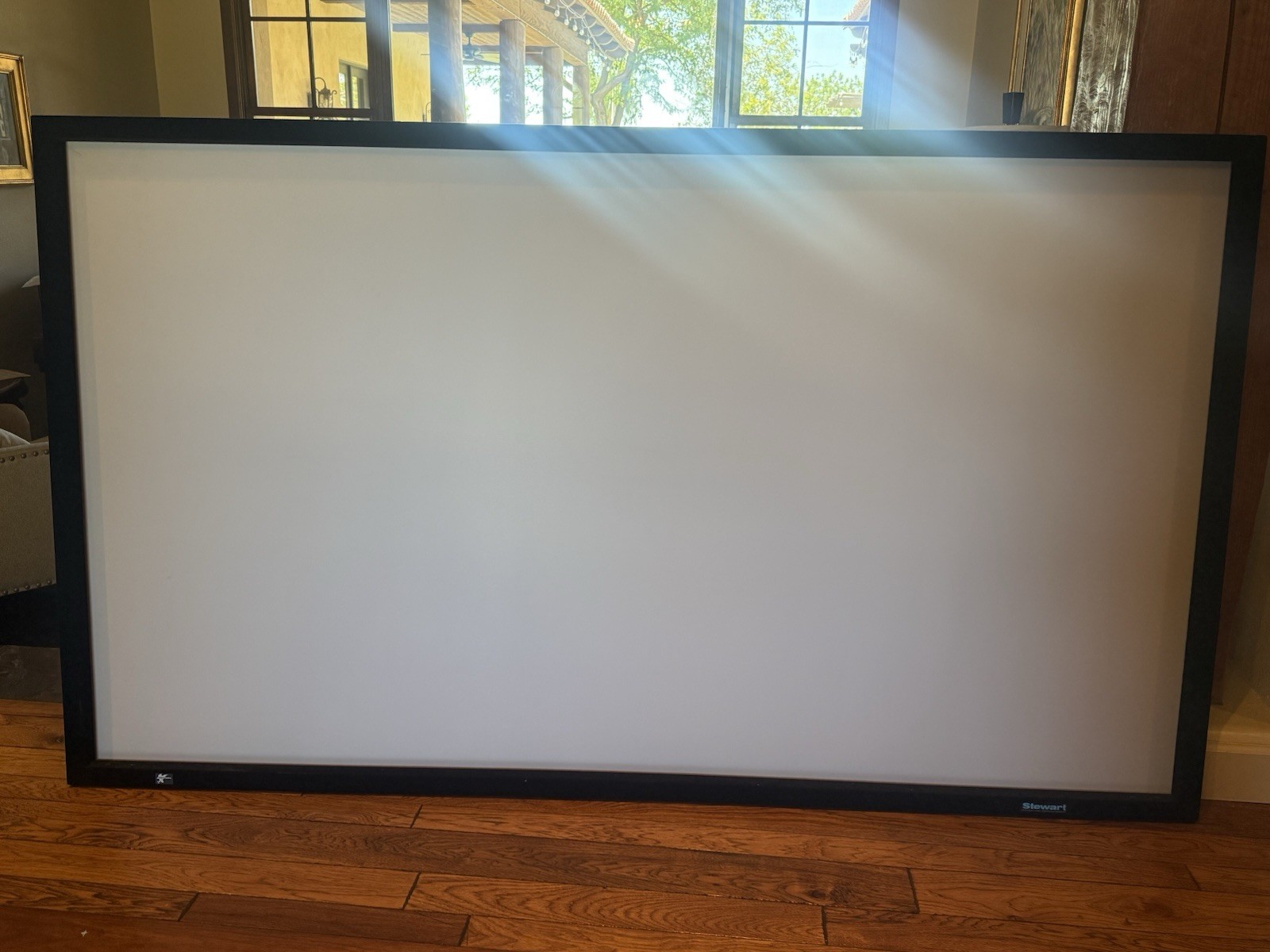 Stewart Filmscreen Grayhawk 100'' Thin Bezel Screen Projection Screen