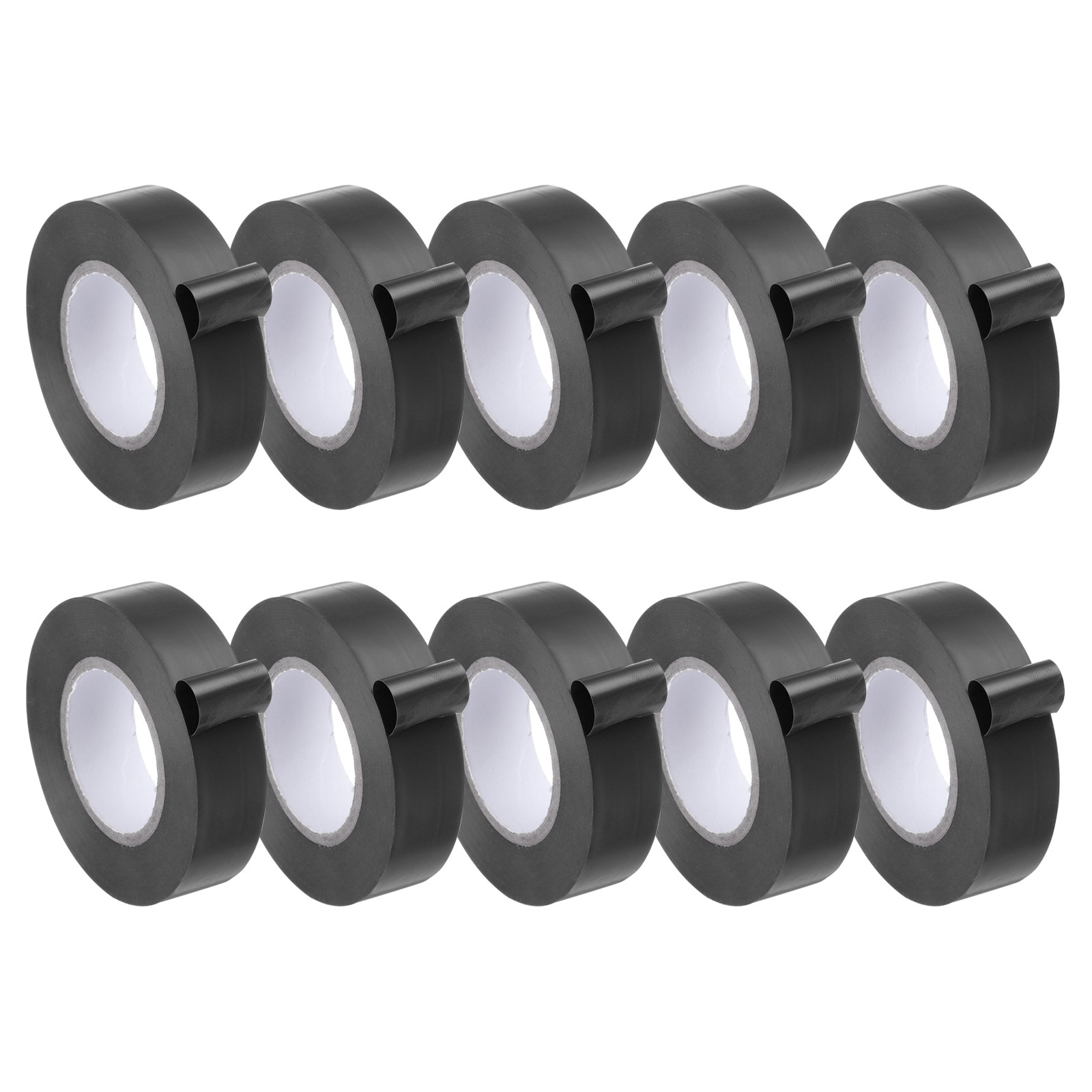 Electrical Tape, 3/4" x 66 Ft Adhesive Sticker Insulation Tape,Black,10Pcs