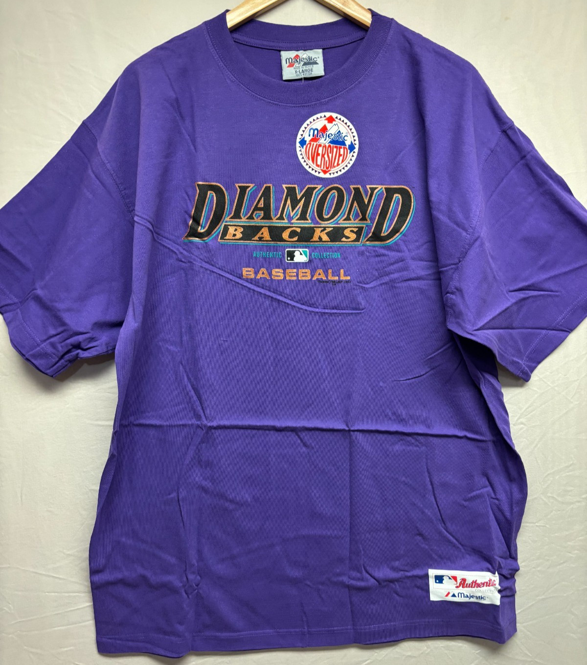 Arizona Diamondbacks Majestic Shirt Mens Purple MLB Athletic Baseball XL NWT