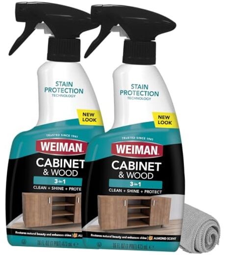 Cabinet and Wood Cleaner, Shine, Clean and Protect Spray  16 fl oz (Pack of 2)