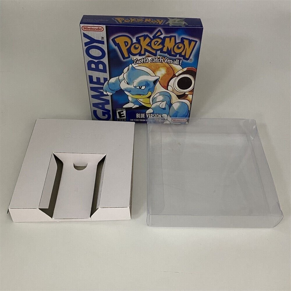 Nintendo GameBoy DMG Game Box Only Inserts Protector Pokemon Blue