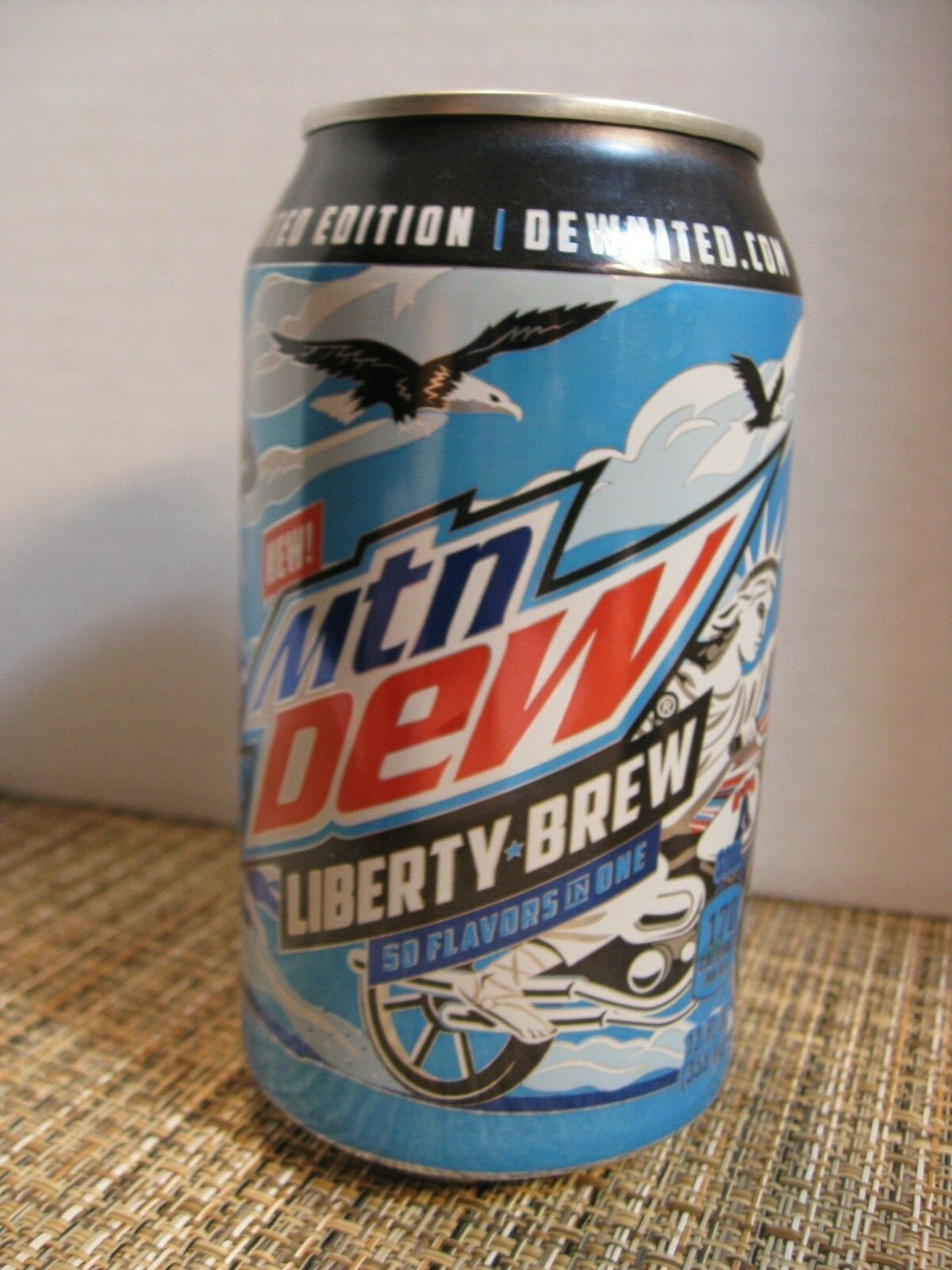 Mountain Dew Liberty Brew Empty Can - Patriotic - Limited Edition - 2019