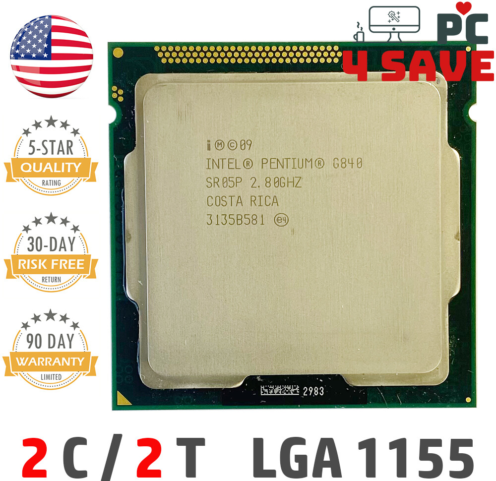 Intel Pentium Dual-Core G840 SR05P 2.80GHz 3MB LGA 1155 Desktop CPU Coin Mining