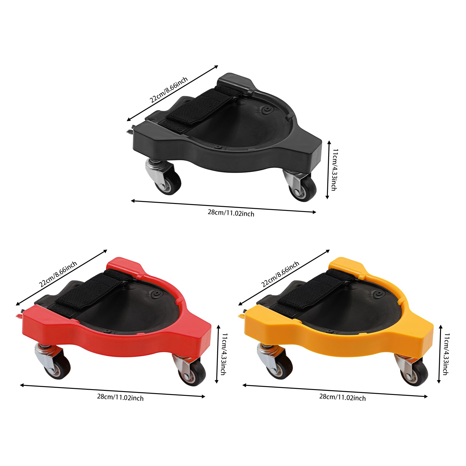 Rolling Knee Pads With 3wheels Flexible Sliding Knee Pads With Adjustable Straps