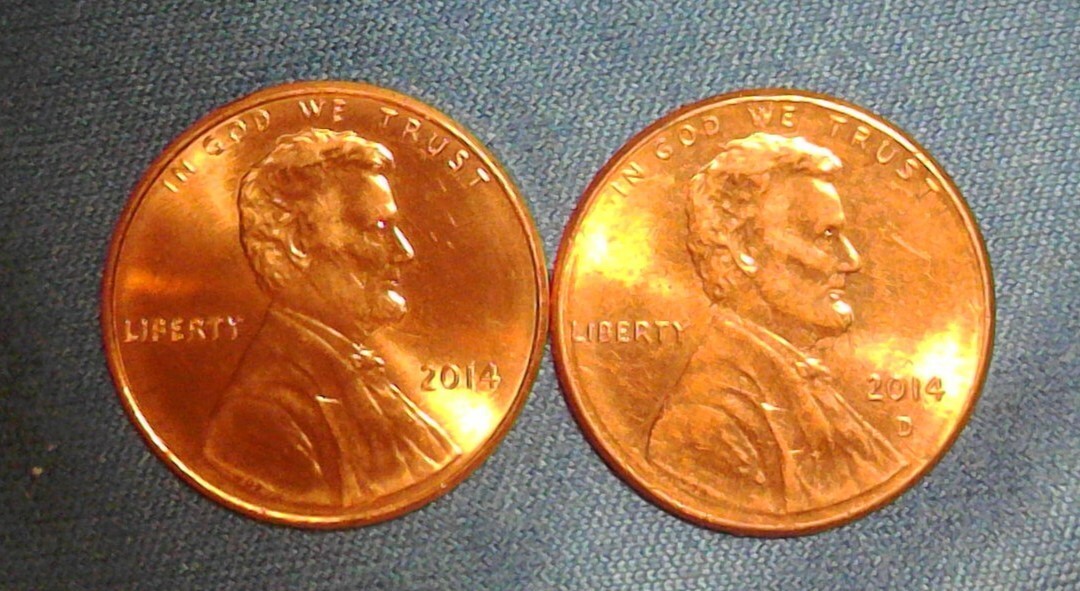 2014 P & D Lincoln Cent, Shield, Free Shipping to US