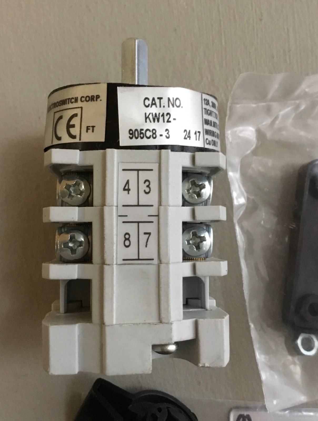 NEW Electroswitch KW12-905C8-3, Model T12Rotary Switch Assembly - Fast FREE Ship