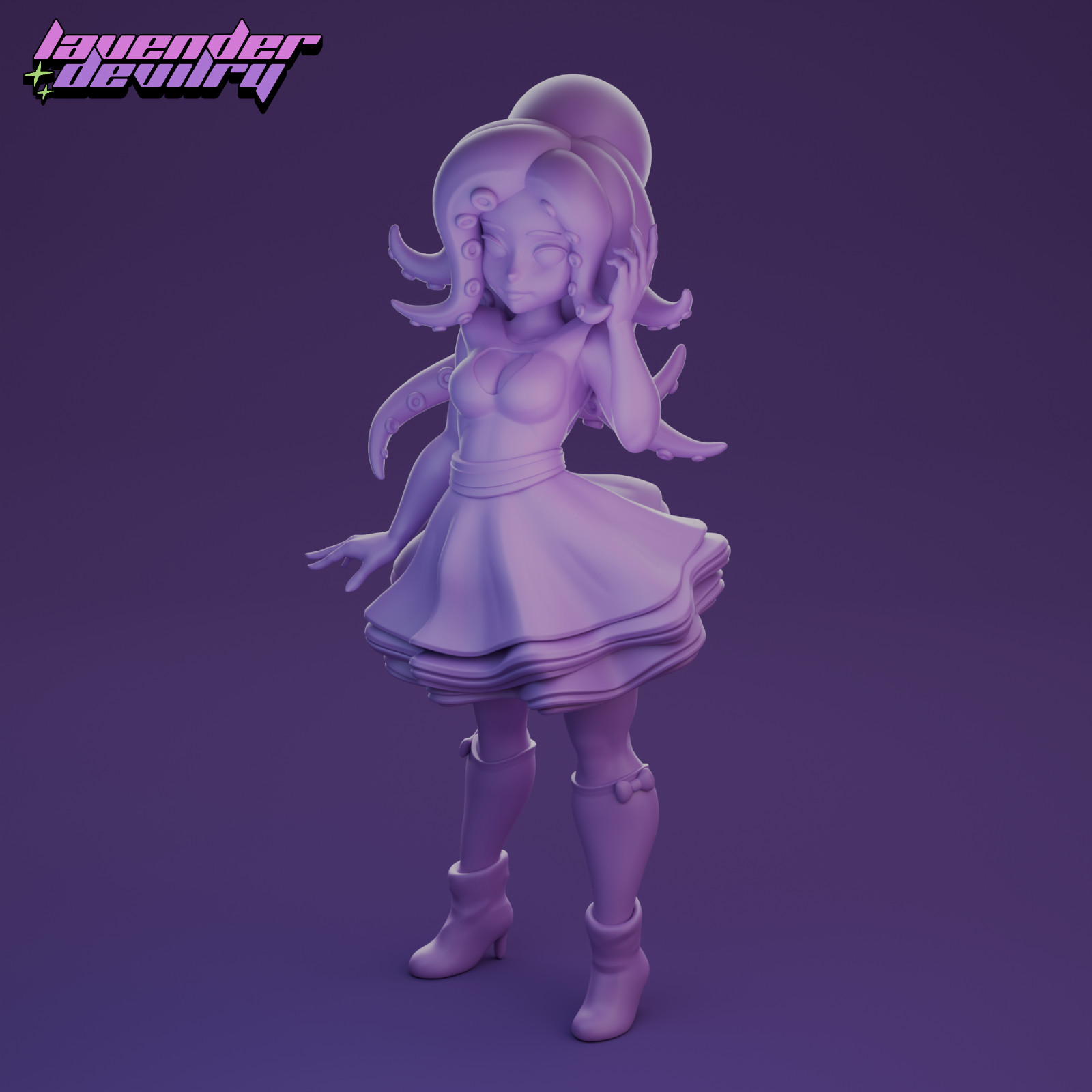 figure 32/75mm Octogirl Cepha Sepiida by LavenderDevilry