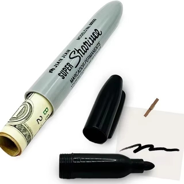 Secret Stash Pen – Hidden Compartment Marker Diversion Safe – Discreet Storage