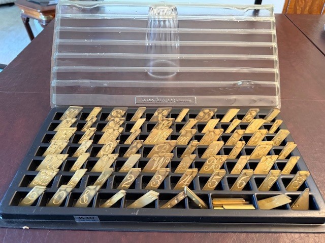 VTG Engraving Brass Font Set by New Hermes-Alphabet-Numbers & Symbols-137 Pieces