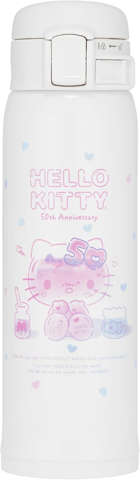 SM-SF48KT Stainless Steel Vacuum Insulated Mug, 16-Ounce, Hello Kitty 50Th Anniv