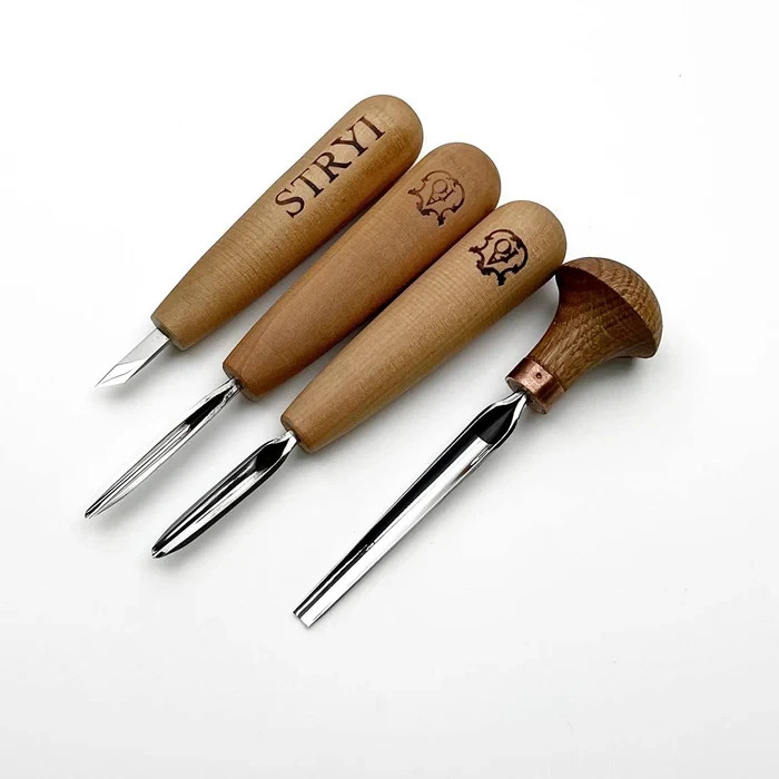 Linocut Tool Kit 4pcs – Professional Lino Cutting Knives & V-Tool Set for Print