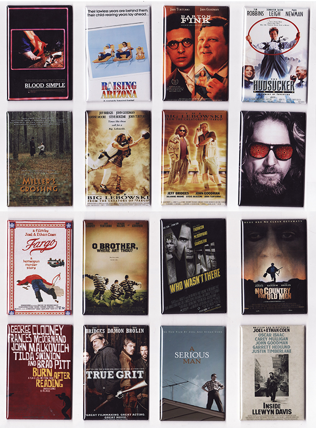 COEN BROTHERS MOVIE POSTER MAGNETS big lebowski fargo raising arizona no country