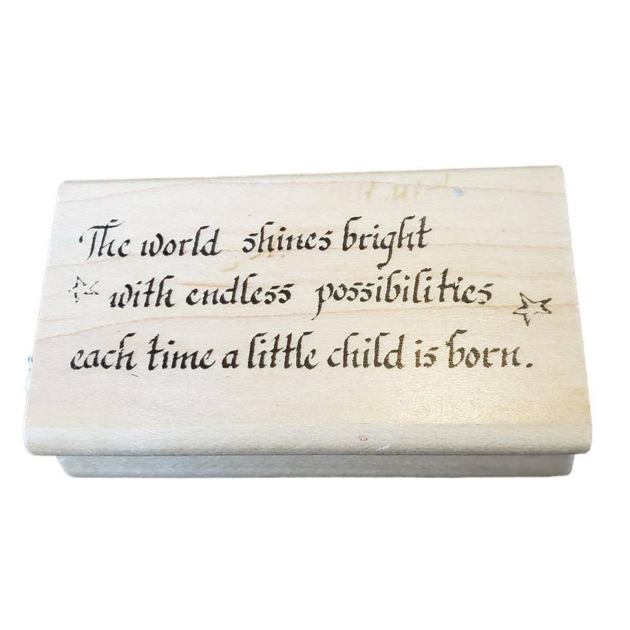 Hampton Art Stamp The World Shines Bright Wood Mounted Rubber Stamp