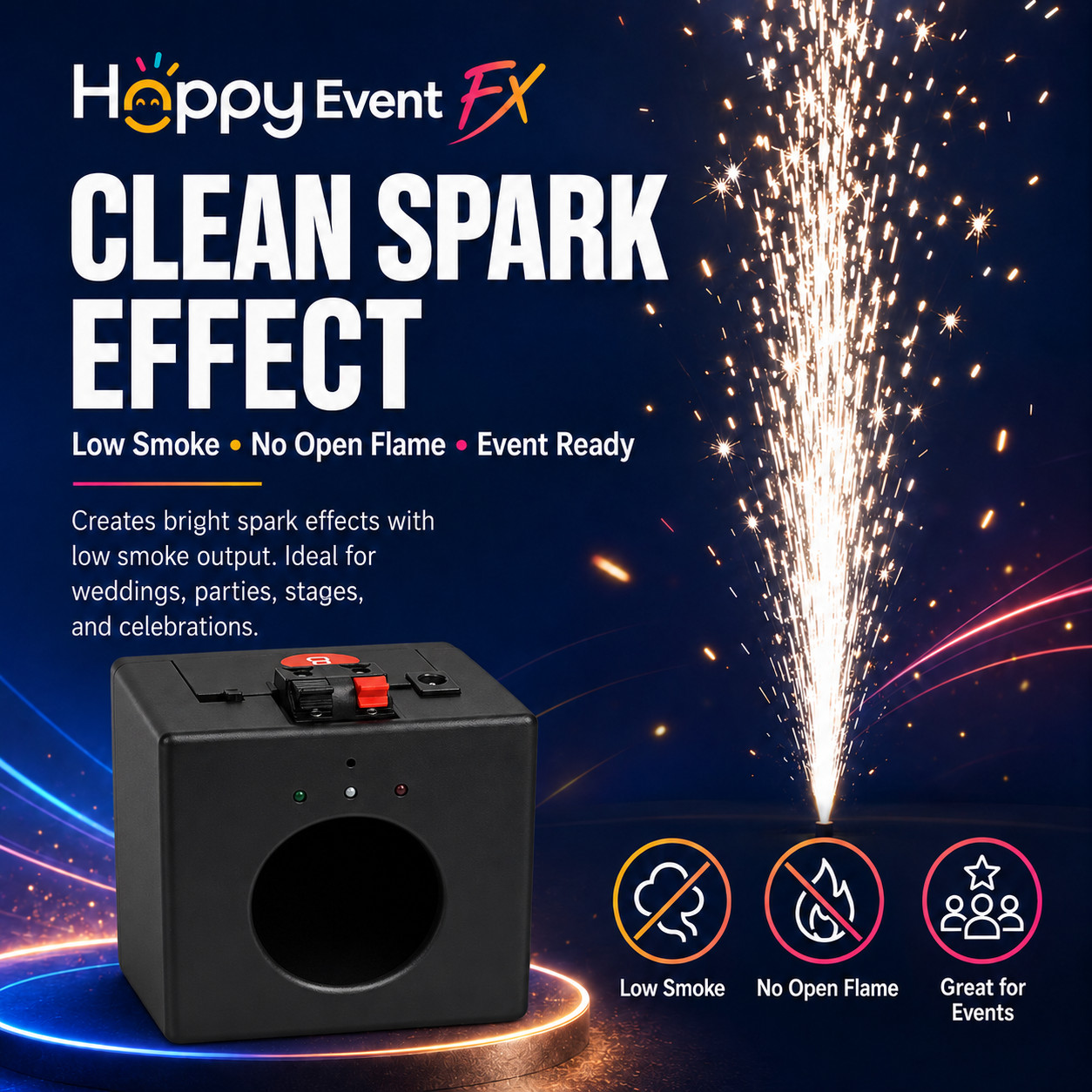 8-Pack Cold Spark Machine Full Kit
