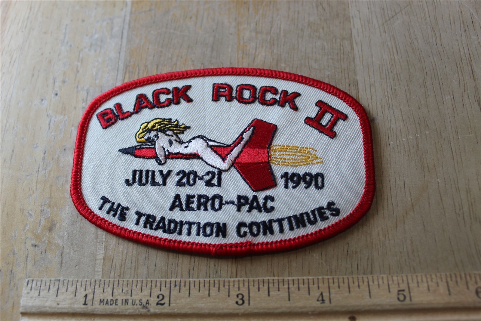 BLACK ROCK II AERO PAC JULY 20 -21 1990 ROCKET SPACE PATCH