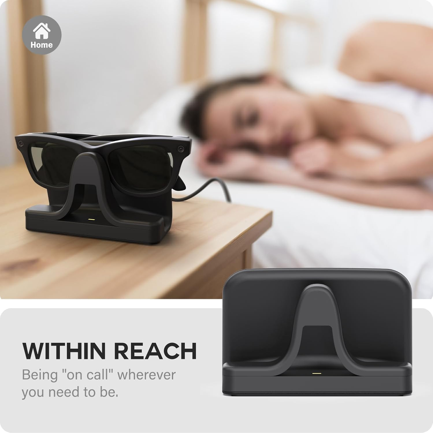 Charging Stand & Cable Compatible with Ray-Ban Meta Smart Glasses, USB-C