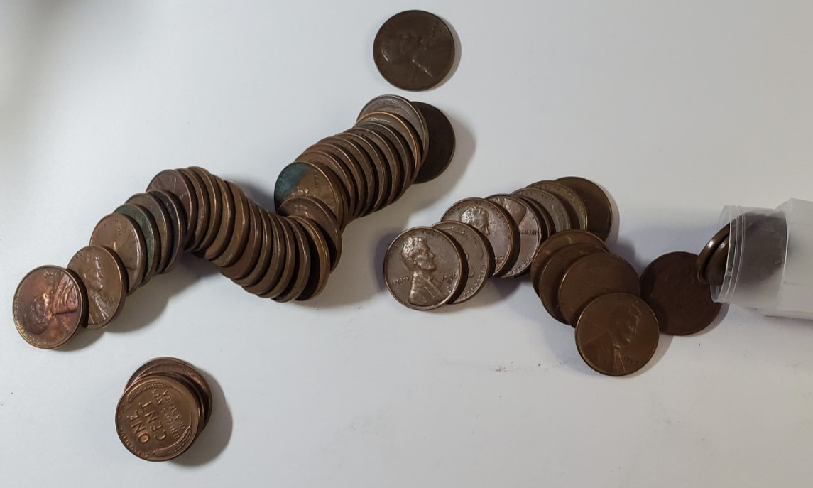1950s wheat penny roll