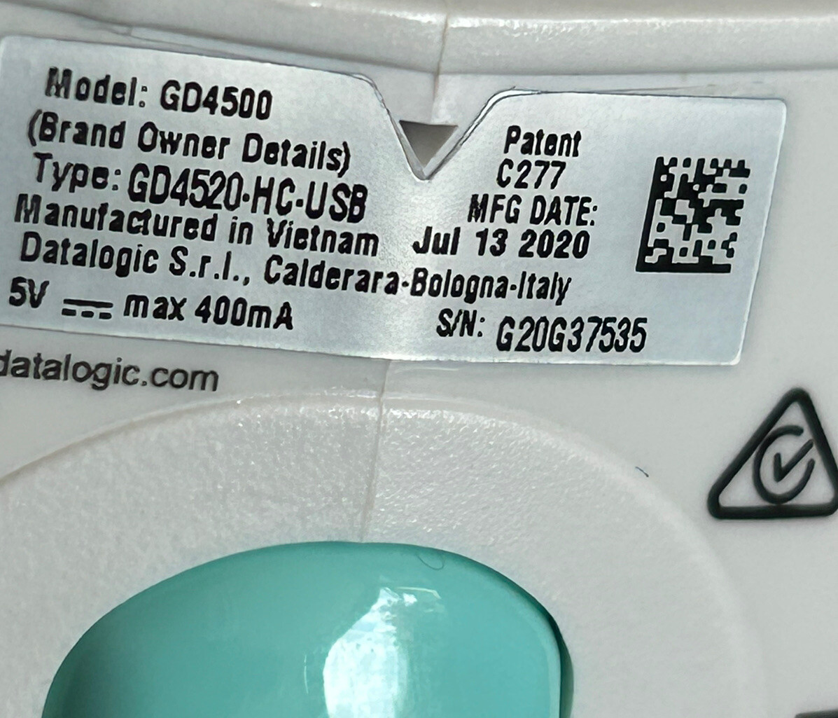 Datalogic Gryphon GD4500 (GD4520-HC-USB) Handheld 2D Barcode Scanner
