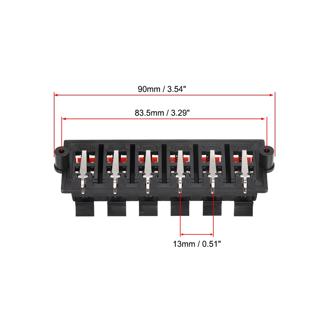 2 12 Push Spring Mode ConnectorTerminals Strip Block WP12-03B 5pcs