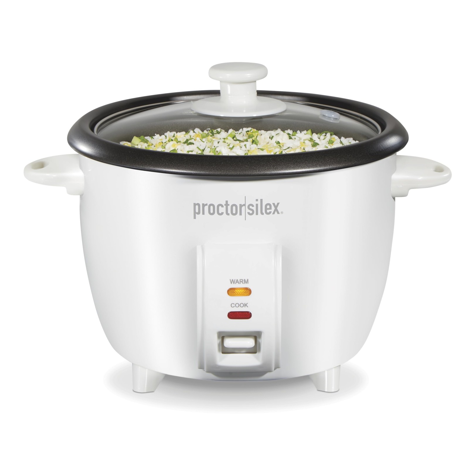 Proctor Silex 37533G 10 Cup Rice Cooker and Food Steamer with Basket White