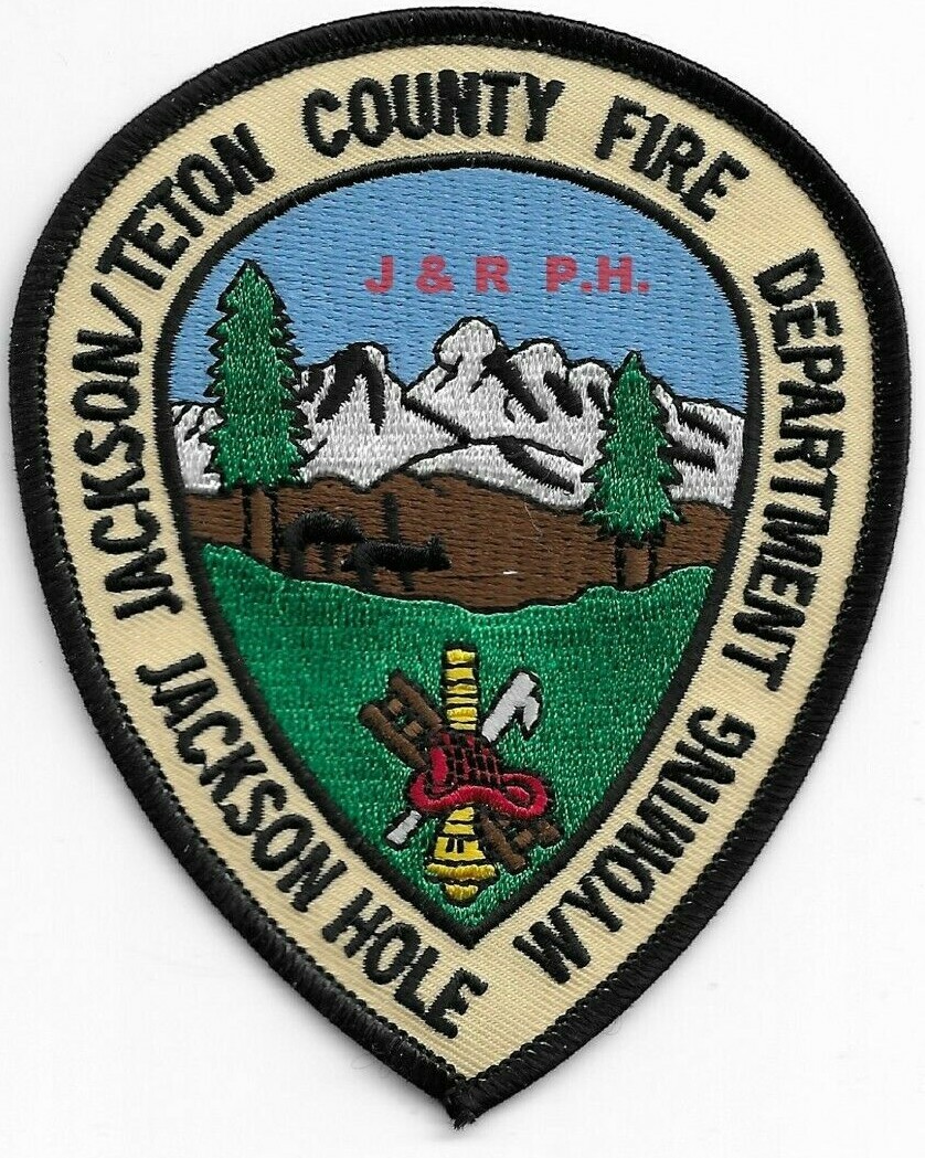 Jackson Hole / Teton County fire dept., Wyoming (3.5" x 4.25") fire patch