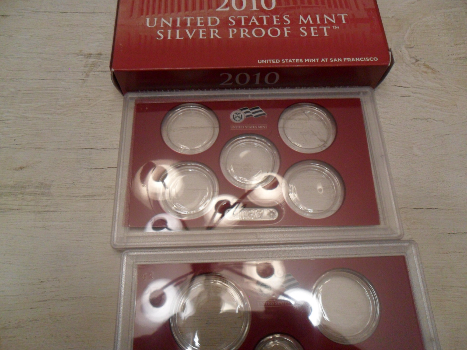 2010 *SILVER* Proof Set Box and Lenses ONLY