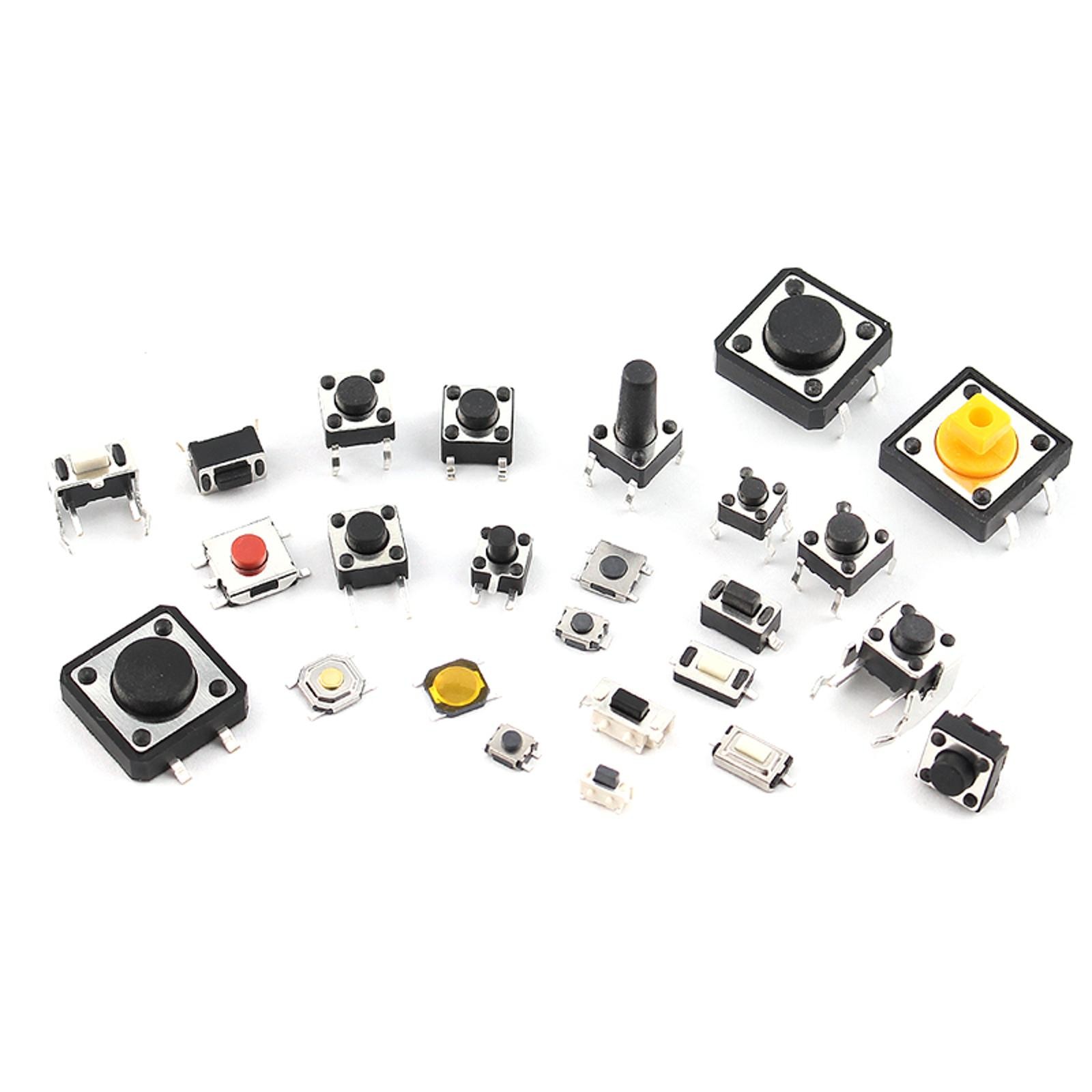 250pcs 25-Type Micro Switch Push Tact Button ON/OFF Touch Button Switch ccuu