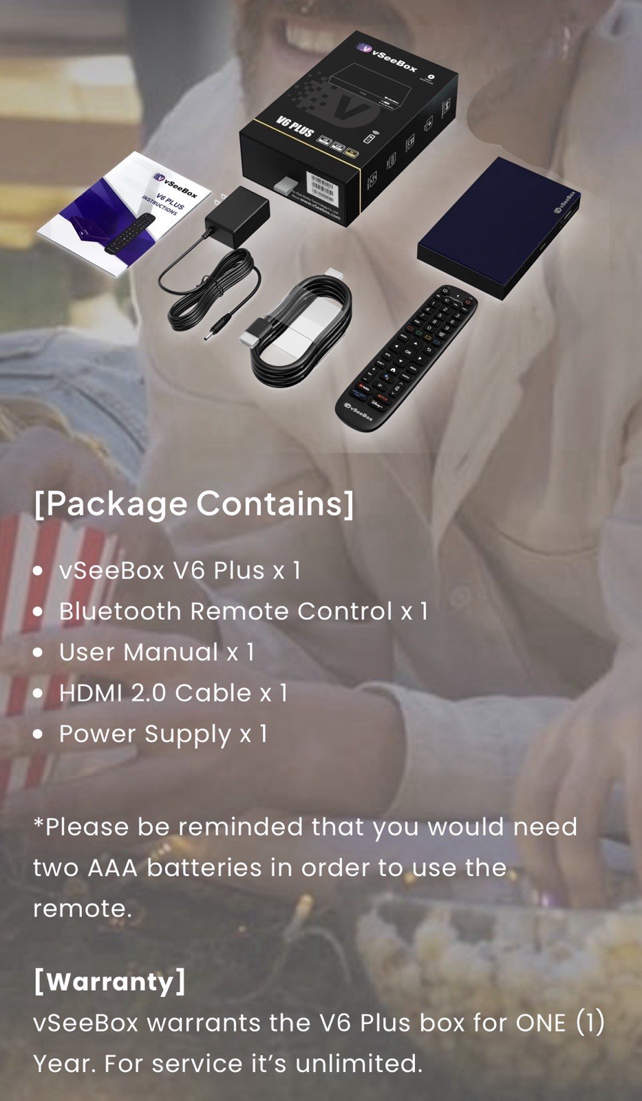 vSeeBox V6 Plus Android Streaming Box | 8K Ultra HD