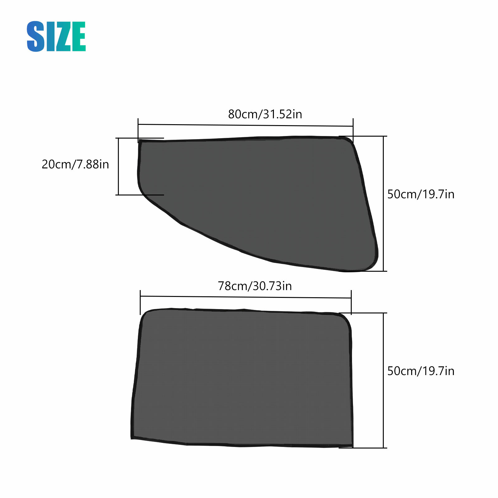 4x Magnetic Car Side Window Sun Shade Cover Visor Mesh Shield UV Block Protector