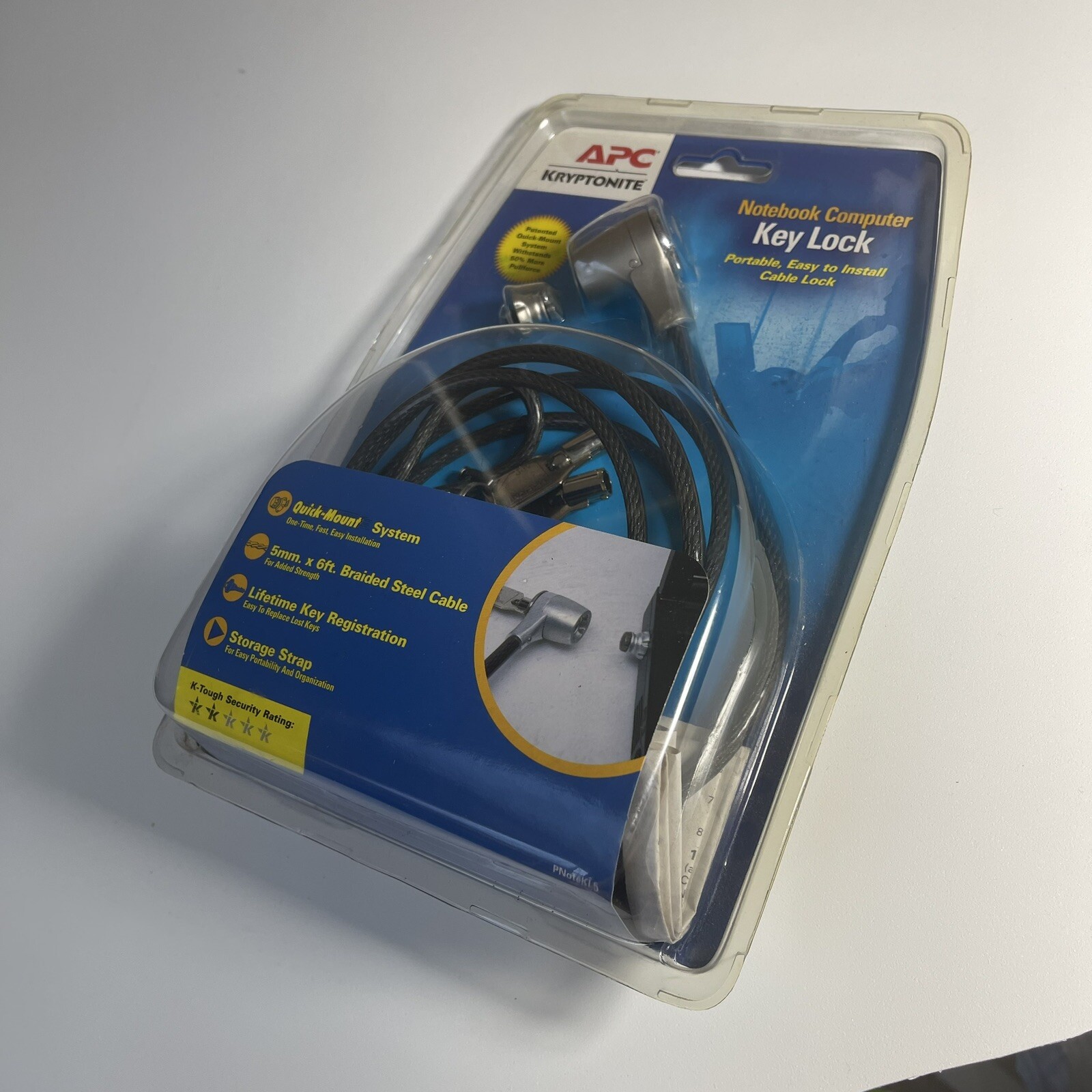 New APC Kryptonite notebook computer key lock portable easy to install cablelock