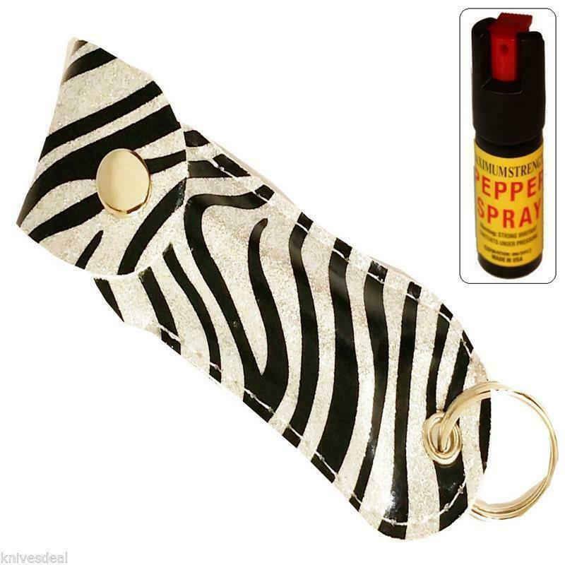 Zebra Snake Skin Pattern Personal Defense Pepper Spray OC-18