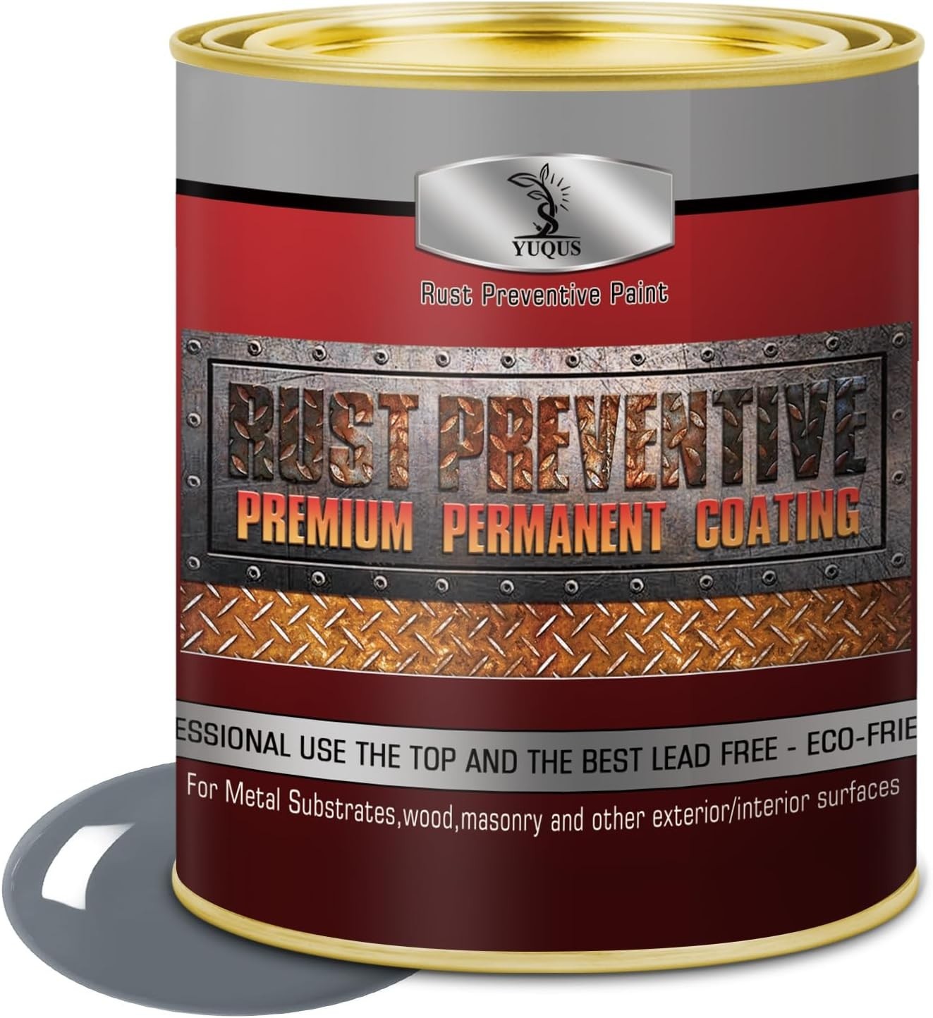 32 Fl Oz Grey Anti-Rust Metal Paint - Versatile Rust Prevention Formula