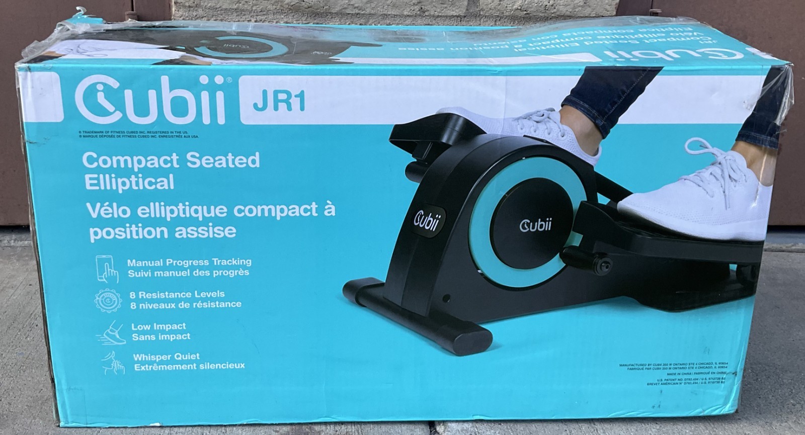 Cubii JR1 Compact Seated Elliptical - Blue NEW OPEN BOX