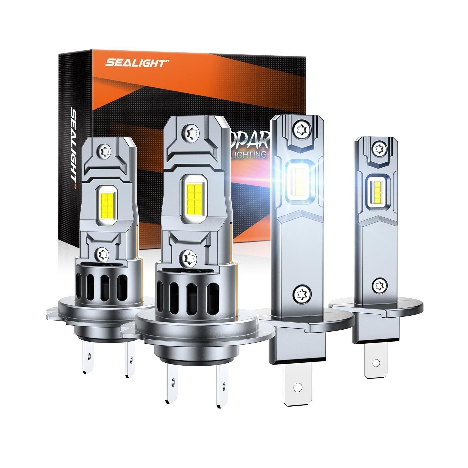 SEALIGHT H1 H7 Fog Bulbs Combo, 2024 Upgraded 60,000LM Fog Lights with 14000R...