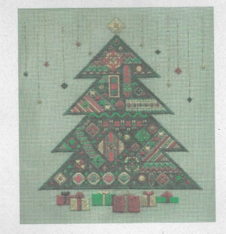 CHRISTMAS TREE 2004--Laura J. Perin Designs--Counted Canvas Pattern w/ BEADS