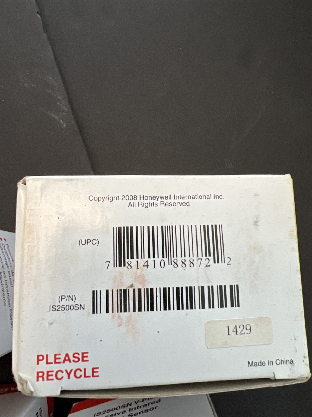 Honeywell IS2500SN Security System V-Plex Infrared Motion Detector Sensor NOS
