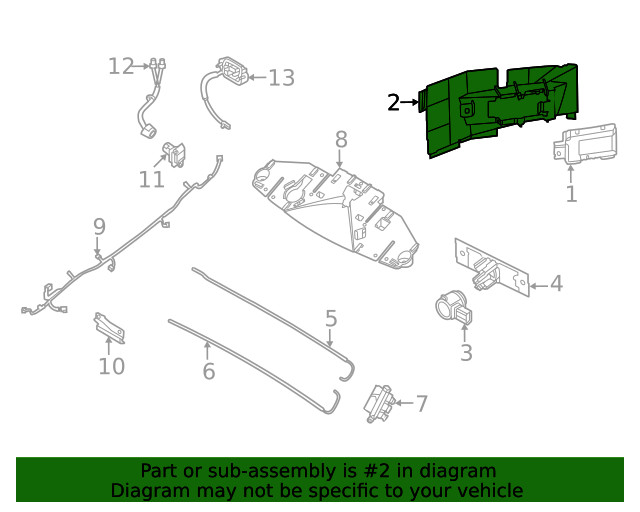 Genuine Nissan Blind Spot Detection System Warning Sensor Bracket 284H6-6TA2C