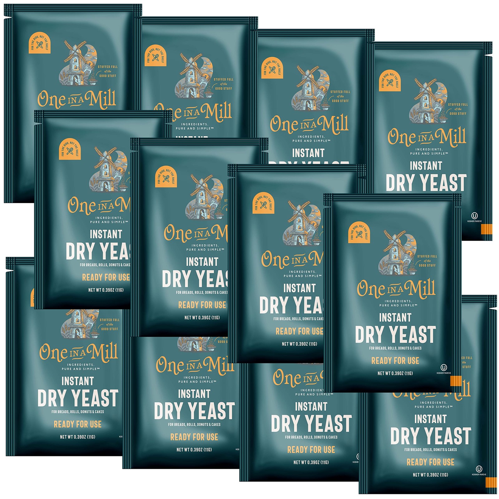 Instant Dry Yeast Packets | Fast Acting Self Rising Yeast for Baking Bread, C...