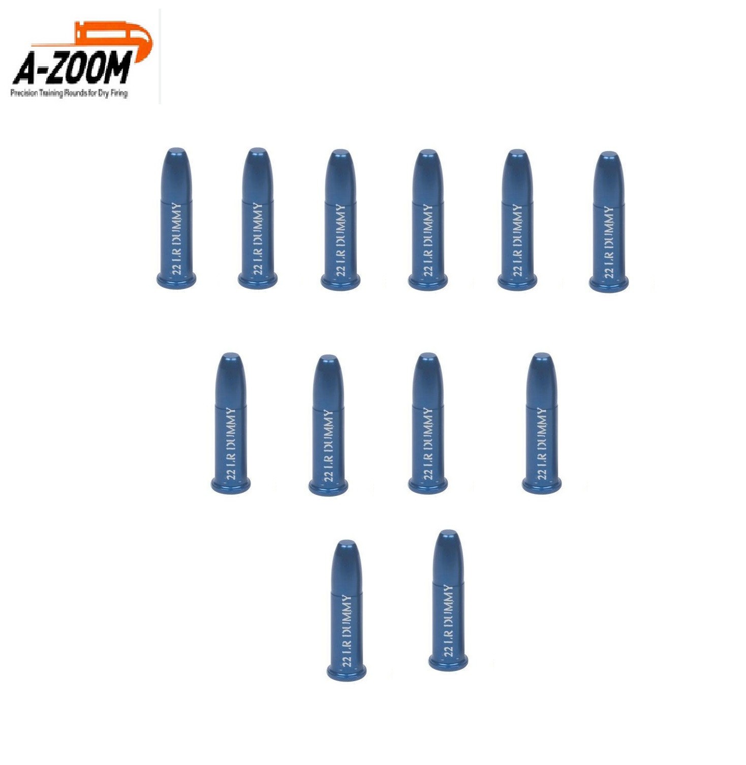 A-Zoom - Aluminum Rimfire Training Dummy Rounds .22 LR - 12 Pack- NEW!