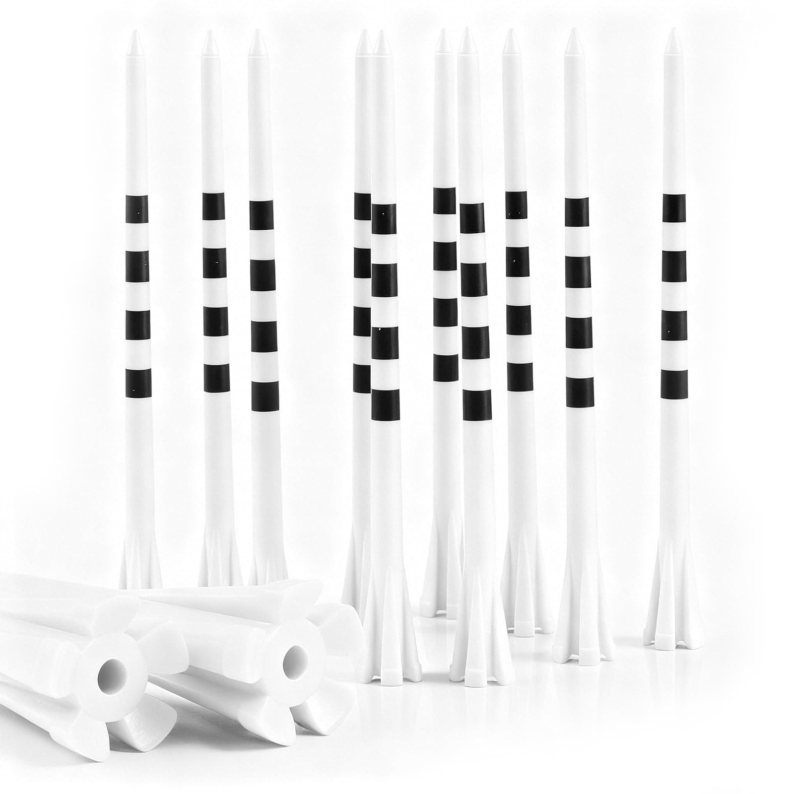 Extra Long Golf Tees Plastic 4 Inch or 5 Inch 30 Pack, 5 Prong Unbreakable & Con