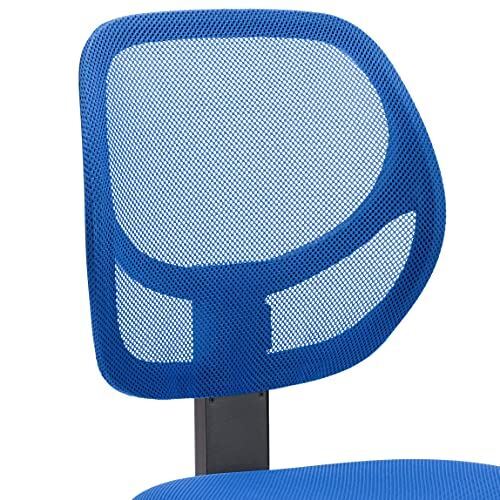 Amazon Basics Low-Back Computer Task Office Desk Chair with Swivel Casters - Blu